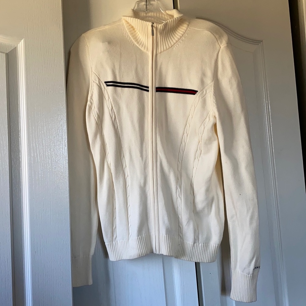 Tommy Hilfiger Cream Zip Sweater